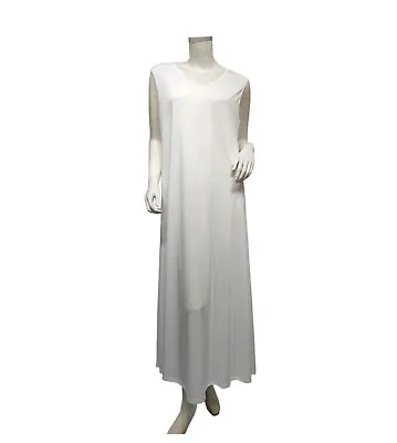 White Sleeveless Abaya  Inner Slip Dress Kaftan  Maxi Jilbab All Sizes 50-60 • £18
