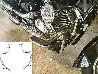 $118 • Buy 2Pc Engine Guard Highway Crash Bar Yamaha Xv Vstar 1100 XVS 1100 Custom Flames