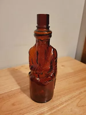 Amber Hiram Ricker Facsimile Of First Poland Water Old Man Moses Glass Bottle • $29