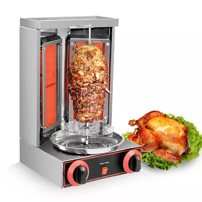 Shawarma Grill Machine Propane Doner Kebab Machine 2 Burner Vertical Broiler W/ • $159.55