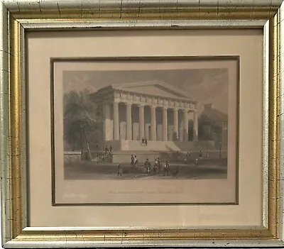 Engraving By W.H. Bartlett Lithograph Print U.S.  Bank Philadelphia  J. Tingle • $175.50