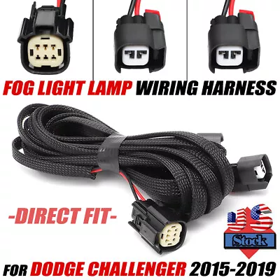 For 2015-2019 Dodge Challenger Fog Light Lamp Wiring Harness Kit 68259673ab / Aa • $25.37