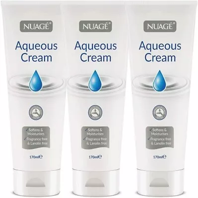 Nuage Aqueous Cream Tube Moisturiser 170ml  X 3 • £6.53