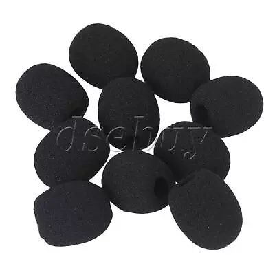 10x EY-M05 Headset Microphone Wind Shield Foam Mic Guard 8mm Dia Black • $8.28