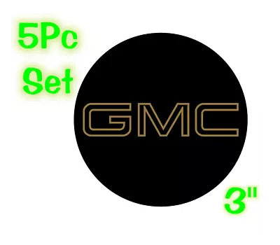 GMC OUTLINE Logo Wheel Center Cap 3  Overlay Decals Pick UR Colors 5 N A SET • $13.06