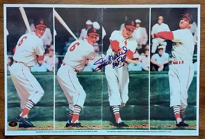 Stan Musial Autograph Cardinals Signed  4 Swings  Auto HOF 69 Inscribed STM COA • $75