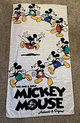 Disney Parks Beach Towel Mickey Mouse One & Only Authentic Original 100% Cotton • $11.62