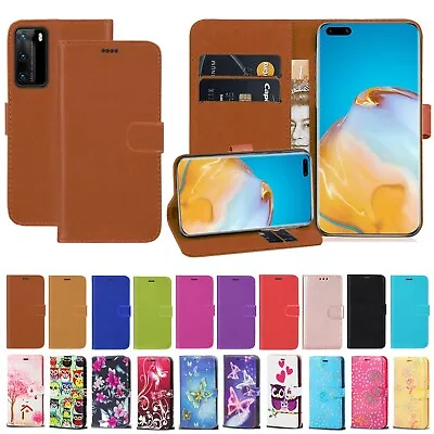 For Huawei P40 Lite Pro P30 Lite Wallet PU Leather Flip Stand Smart Case Cover • £3.05