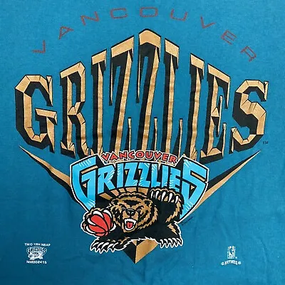 Vintage Vancouver Grizzlies Shirt Mens XL Nutmeg Mill 1994 NBA Basketball 90s • $188.50