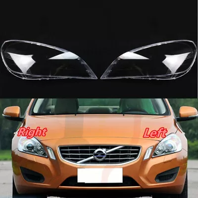 2Pcs For Volvo S60 2011-2013 Left & Right Side Headlight Lens Cover+Sealant Glue • $137.69