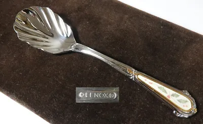 Lenox HOLIDAY Stainless Sugar Shell Spoon W/Ceramic Insert • $17.95