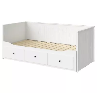 IKEA HEMNES Day-bed Frame With 3drawers White 80x200 Cm- Single And Double Bed • £24