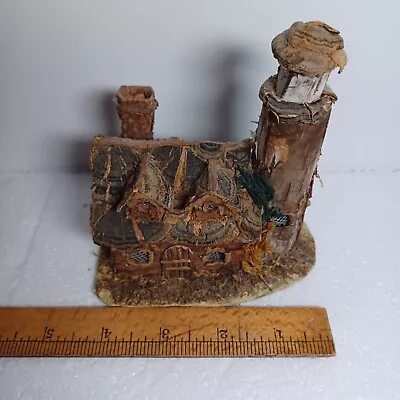 Fairy House Cottage W Tower All Natural Materials Bark Moss Twigs Cones Etc • $22