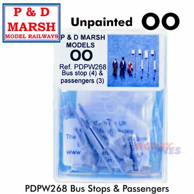 £4.90 • Buy BUS STOPS & PASSENGERS White Metal PD Marsh Unpainted OO Gauge PW268