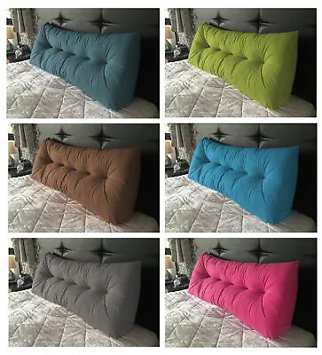 £30.96 • Buy Faux Suede Triangular Wedge Cushion Bolster Support Pillows Bed Sofa Made In UK