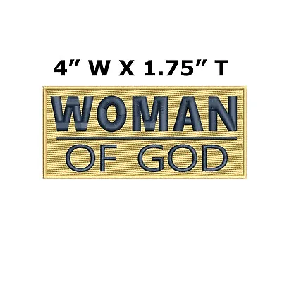 $4.87 • Buy Woman Of GOD Patch Embroidered Iron-On Applique Christian Bible Love Jesus Heart