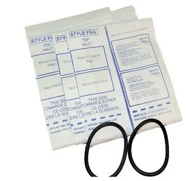 3 Bags For Eureka Style F&G Vacuum Cleaner F G Sanitaire Commercial + 2 Belts • $11.48