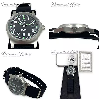 Personalised G10LM Watch MWC Military 50M Engraved Wristwatch Any Logo Any Text • £100