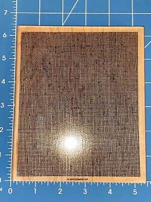 CANVAS BACKGROUND  Stampin Up! Wood Mounted Rubber Stamp W Case 5x6 • $10.52