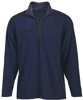 River's End Brushed Quarter Zip Pullover Mens Blue Casual Outerwear 4060-NY • $10.99