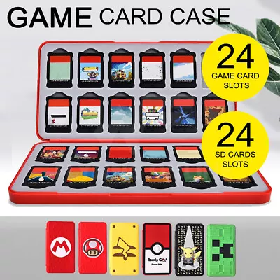 24in1 Magnetic Game Card Case Relief Pattern Storage Box Nintendo Switch/Lite AU • $11.98