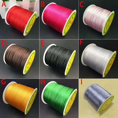 $5.82 • Buy 1.5mm Nylon Satin Rattail Silk Macrame Cord Beading Jewellery Making DIY Crafts