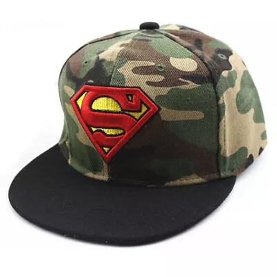 Child Boys Camo Superhero Baseball Cap Adjustable Hiphop Snapback Peaked Hats`` • £9.79