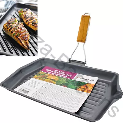 £11.49 • Buy NEW 34CM X 22CM LARGE NON-STICK RECTANGULAR GRILL FRY COOKING GRIDDLE PAN