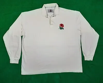 Vintage 1990 England Cotton Oxford Home Rugby Union Jersey XXL Size MEL • £72