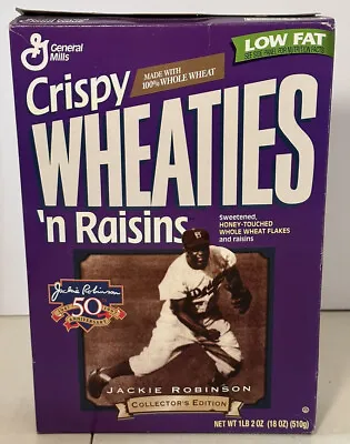 $15 • Buy Jackie Robinson Brooklyn Dodgers Collectible Wheaties Never Been Open Cereal Box