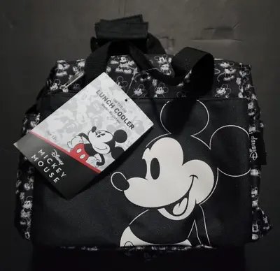 Picnic Time Disney Mickey Mouse Black & White Insulated Lunch Cooler Bag NWT • $29.99
