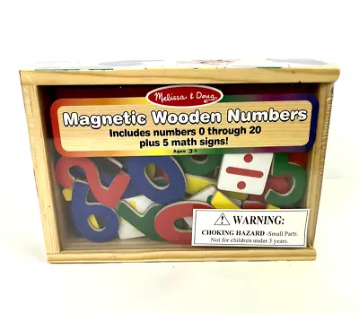 Melissa & Doug Magnetic Wooden Numbers 0-20 With Math Signs • $14.45