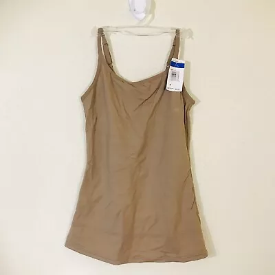 Maidenform Sweet Nothings Cami Shaperwear Long-Length Fat Free Tank Top Brown Xl • $29.99