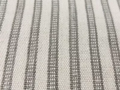 Colefax & Fowler 100% Linen Ticking Stripe Fabric- Tyrell Silver 3.3 Yd F4520-05 • £270.72