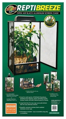 $76.26 • Buy Zoo Med Reptibreeze Open Air Aluminum Screen Cage - Black Medium (16 L X 16 W...