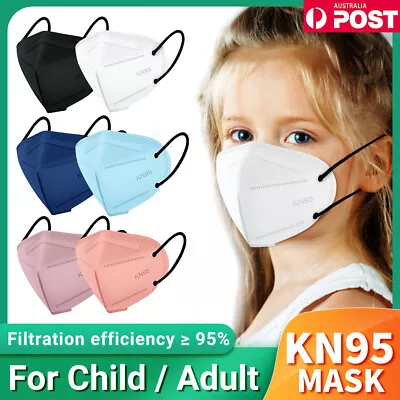 50X/100X Kid KN95 N95 Disposable Face Mask Respirator Protective Masks 5-Layers • $11.88