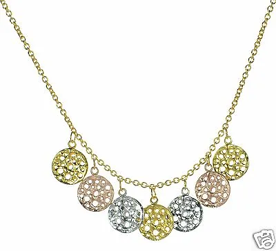 Mignon Faget MF Solid 925 Sterling Silver Tri-color Charm Necklace . • $69.99