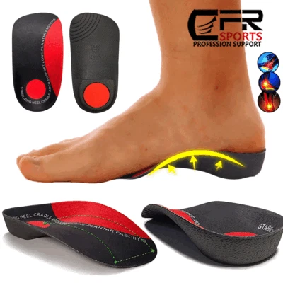 £14.59 • Buy 3/4 Length Orthotic Insoles Arch Support Heel Cushion Plantar Fasciitis Pain CFR