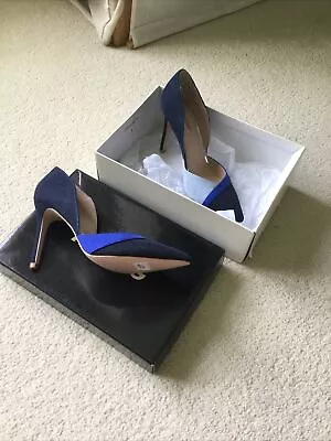 Miss KG Cobey Blue Suedette Court Shoes Eu 38 Uk Size 5 Bnib Rrp£79 • £20