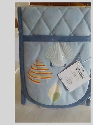 Laura Ashley 'Shells' Design Double Oven Glove Blue BNWT RRP £15-00 • £11.50