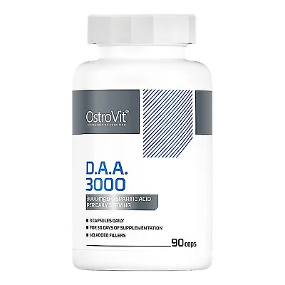 OstroVit Supreme Capsules DAA 3000 - 90 Caps - Anabolic Testosterone Booster • $24.99