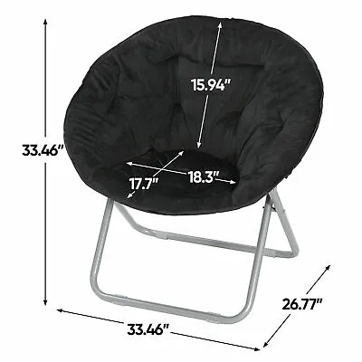 Moon Chair Seat Stool Saucer Soft Folding Home Living Room Sofa Black Cozy Chair • $38.58