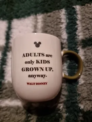 Disney Mickey Mouse Mug Cup Green  Quote From Walt Disney  • £8.90