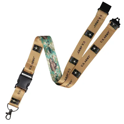 US Army Lanyard W/ ID Badge & Key Clip - Detachable Reversible Double Sided • $9.99
