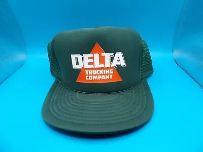 Vintage Hat Trucker Mesh Delta Company Snapback Cap Red • $20