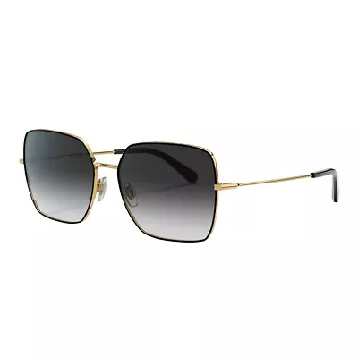 Dolce & Gabbana DG 2242 13348G Black Metal Square Sunglasses Grey Gradient Lens • $158.18