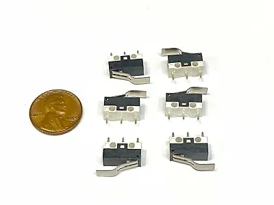 6 Pieces KW10 Micro Switch Small Long Lever Limit Miniature NC Or NO Bend G22 • $8.44