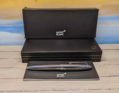 MONTBLANC Meisterstuck Solitaire Stainless Steel 146 LeGrand Size Fountain Pen • $799