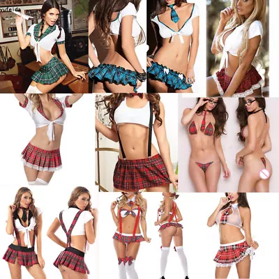 £6.65 • Buy Fancy Sexy Women's School Girl Dress Lingerie Uniform Cosplay Outfit Set Costume