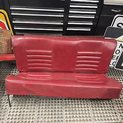 VW MK1 Rabbit  Red Vinyl Rear Seat Original With Package Tray Gti • $260